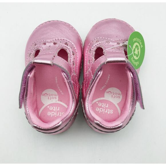 Stride Rite Girls Adira Flat Size 4 Pink Fuchsia Toddler Shoe Mary Jane NIB - Picture 8 of 11